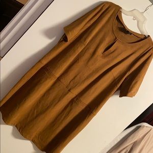 22/24 Lane Bryant Suede-like SS Dress EUC